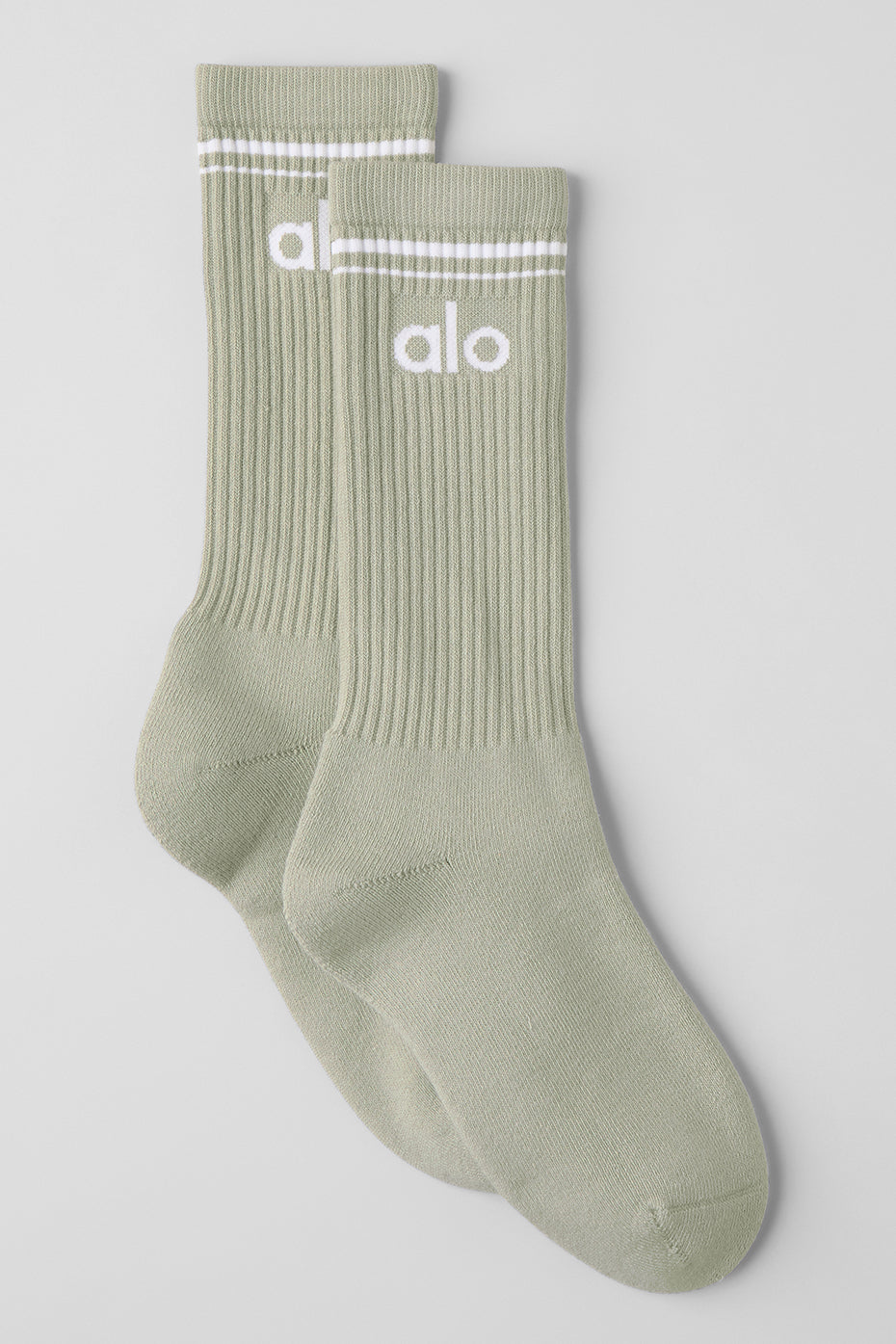 Unisex Throwback Sock - Limestone/White image 1