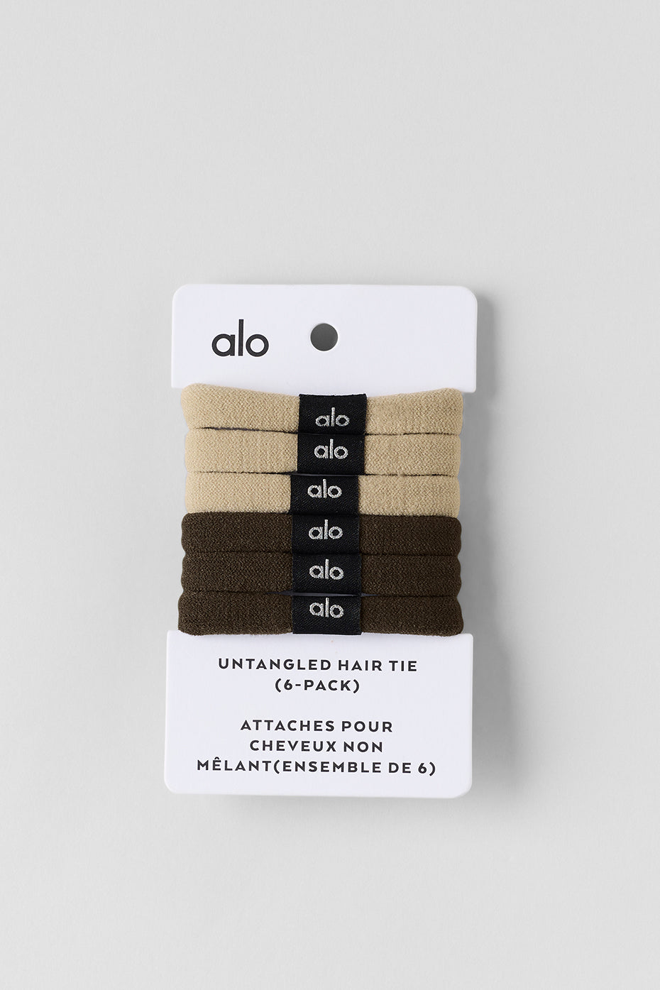 Untangled Hair Tie (6-Pack) - Beige/Espresso image 1