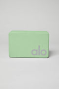 Uplifting Yoga Block - Honeydew/Silver image 1