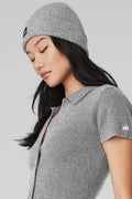 Cashmere Beanie - Dove Grey Heather image 1