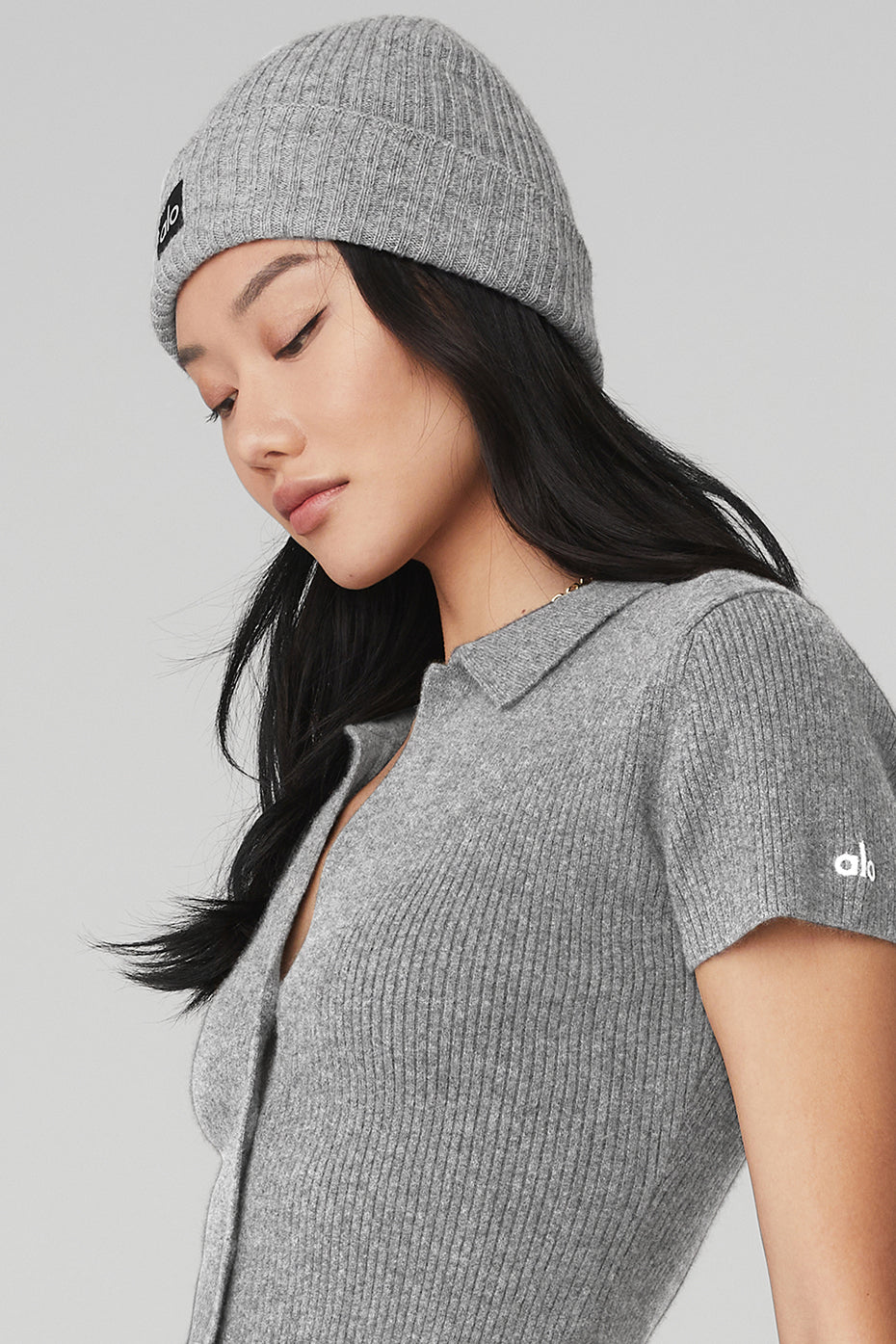 Cashmere Beanie - Dove Grey Heather image 1