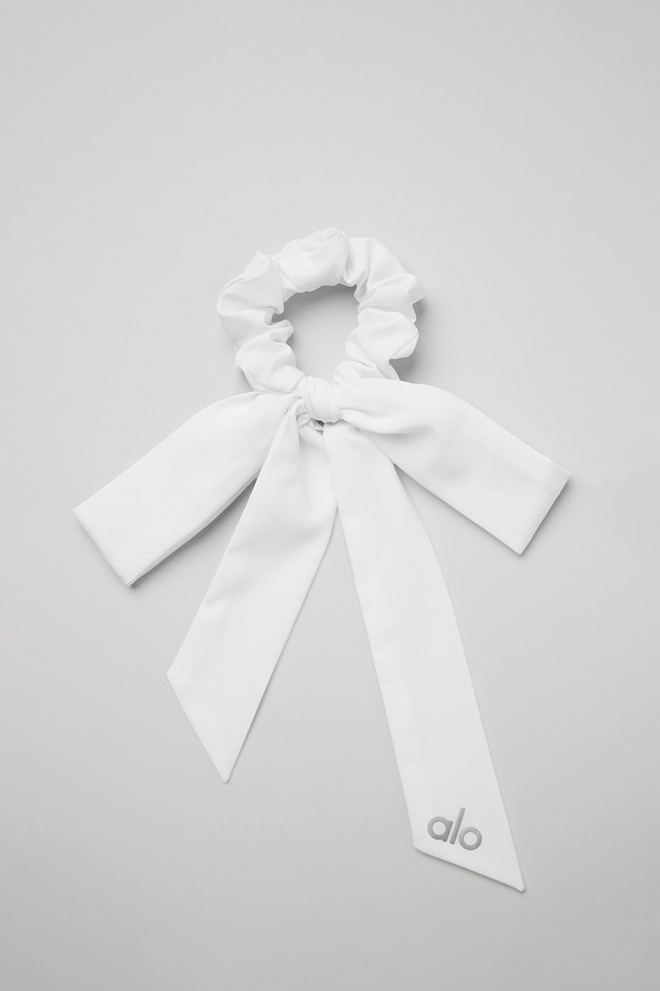 Love Knots Tie Scrunchie - White image 1