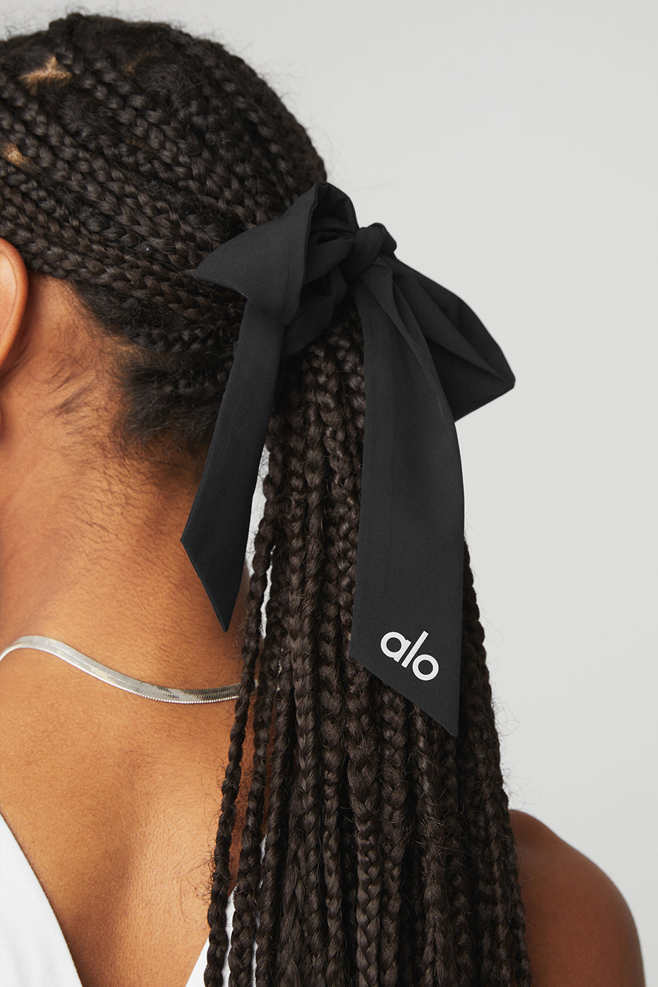 Love Knots Tie Scrunchie - Black image 2
