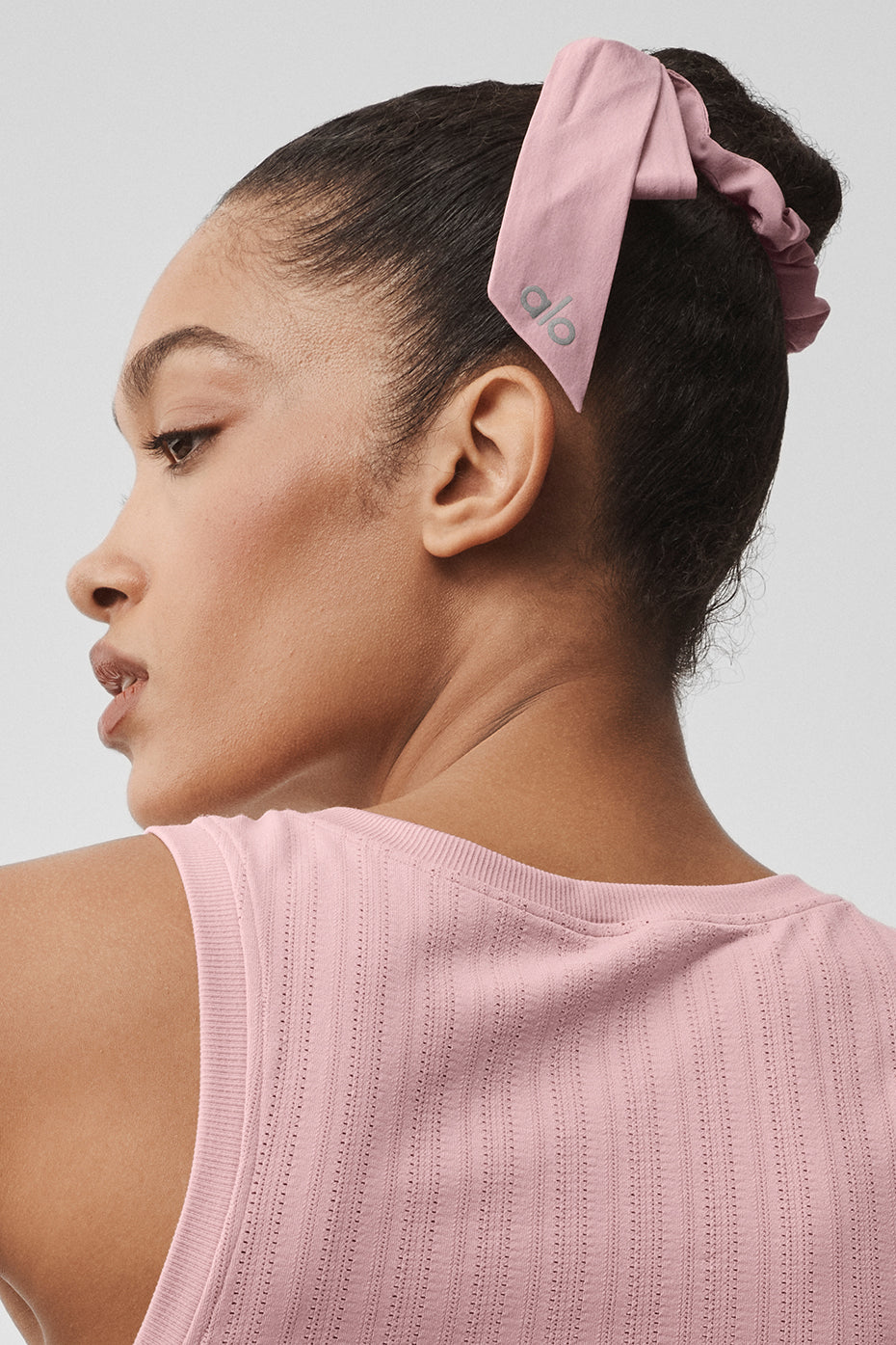 Love Knots Tie Scrunchie - Vintage Pink image 1