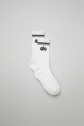 Women's Throwback Barre Sock - White/Black image 1
