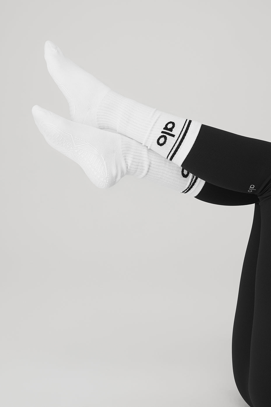 Women's Throwback Barre Sock - White/Black image 4