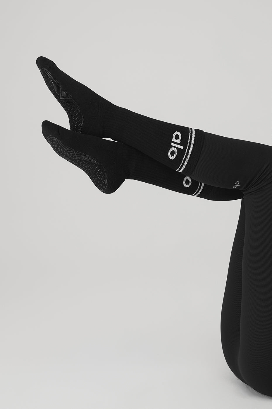 Women's Throwback Barre Sock - Black/White image 4