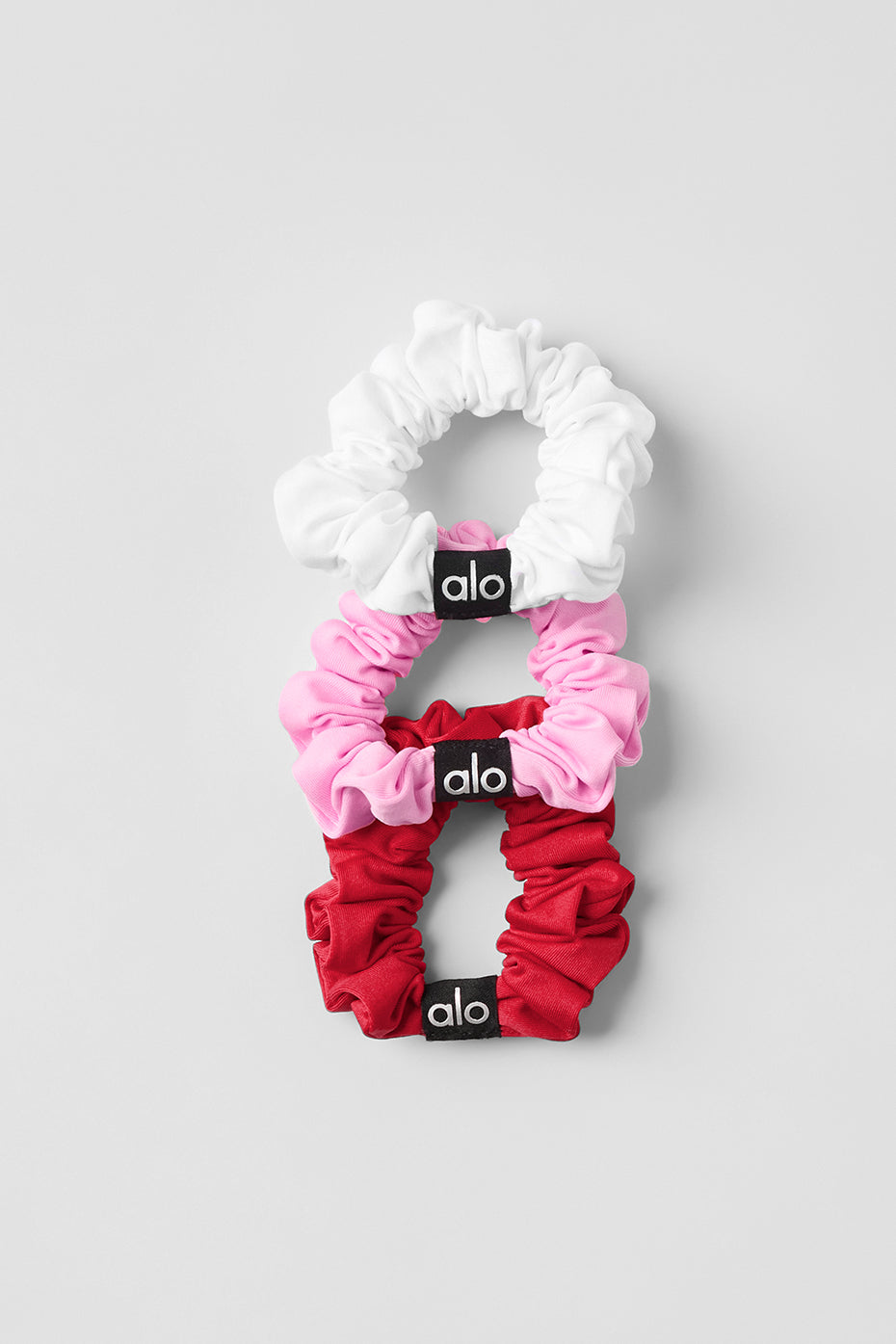 Fresh Mini Scrunchie 3-Pack - Bold Red/Sweet Pink/White image 1