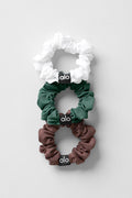 Fresh Mini Scrunchie 3-Pack - Brownstone/White/Clover Green image 1