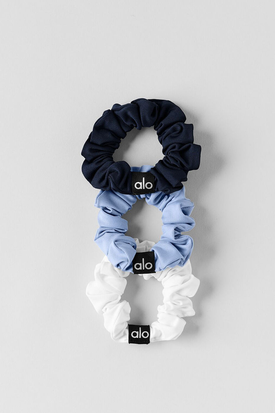Fresh Mini Scrunchie 3-Pack - Light Provence Blue/Navy/White image 2