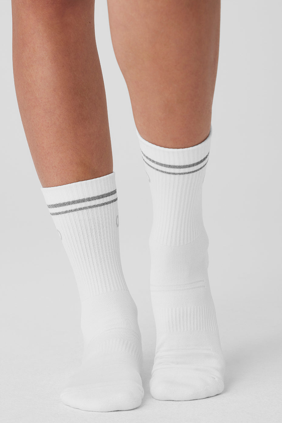 Unisex Half-Crew Performance Sock - White image 3