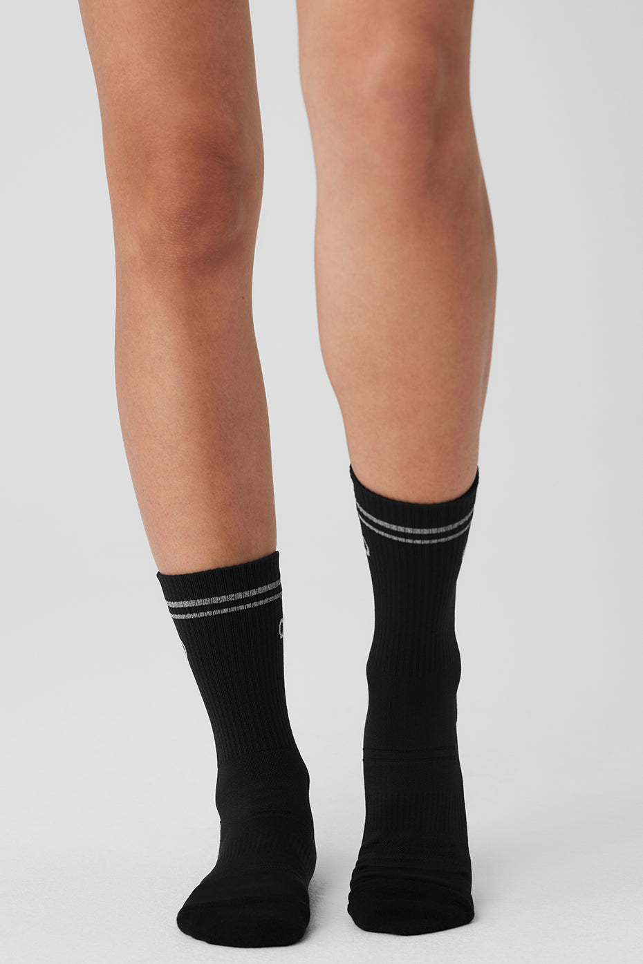 Unisex Half-Crew Performance Sock - Black image 3