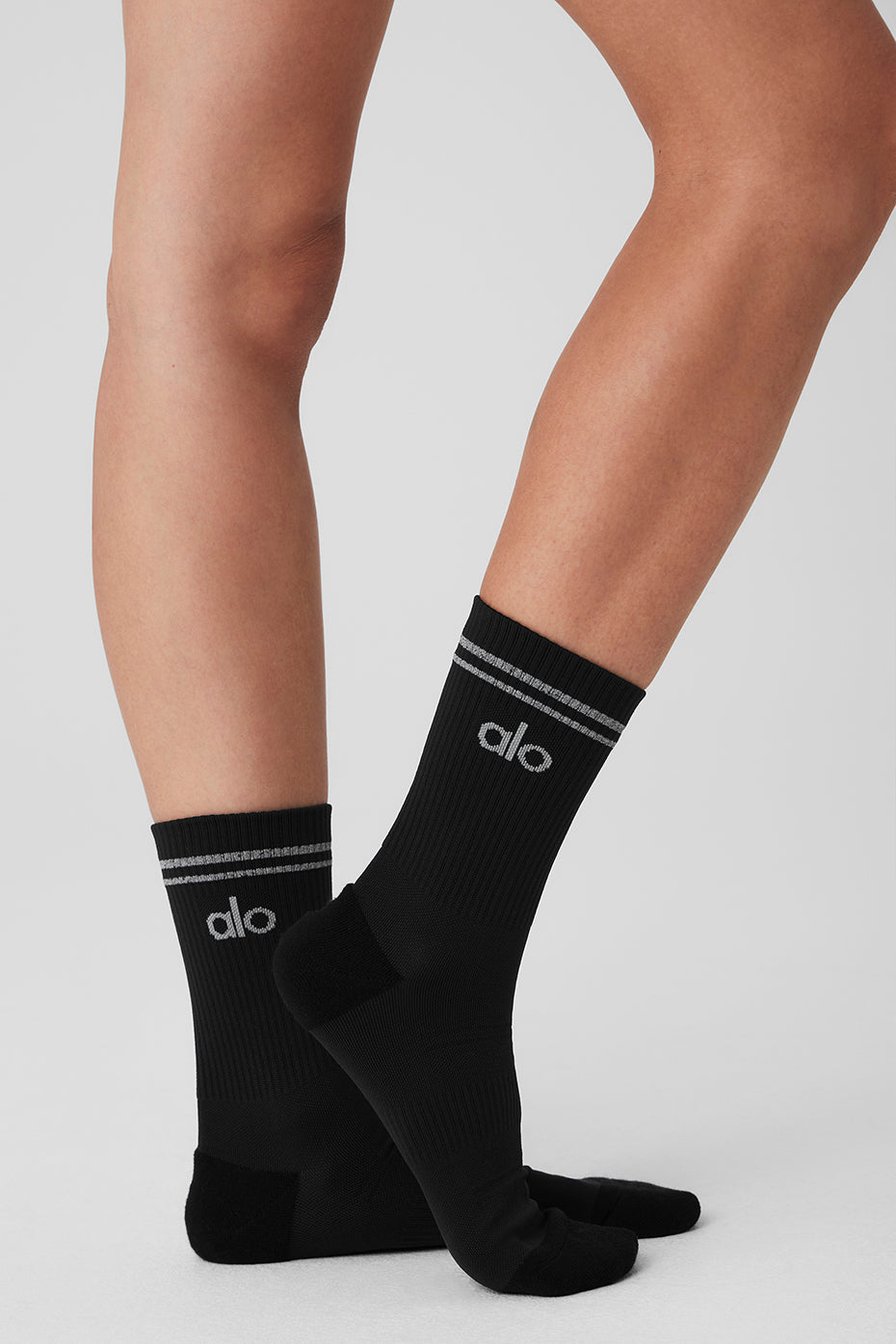 Unisex Half-Crew Performance Sock - Black image 4