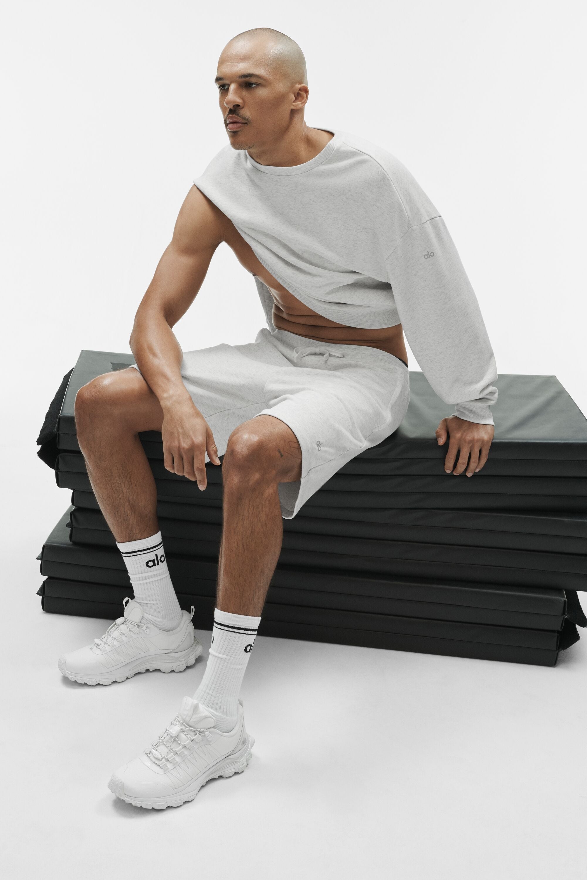 Unisex Throwback Sock - White/Black image 2