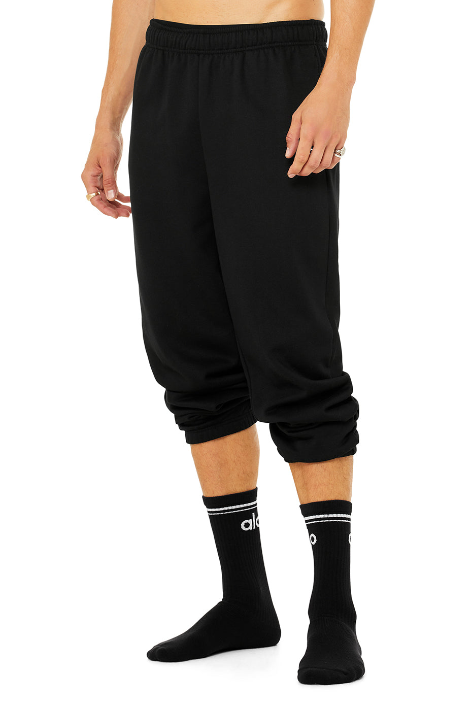 Unisex Throwback Sock - Black/White image 2