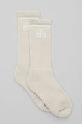 Unisex Throwback Sock - Bone/White image 1