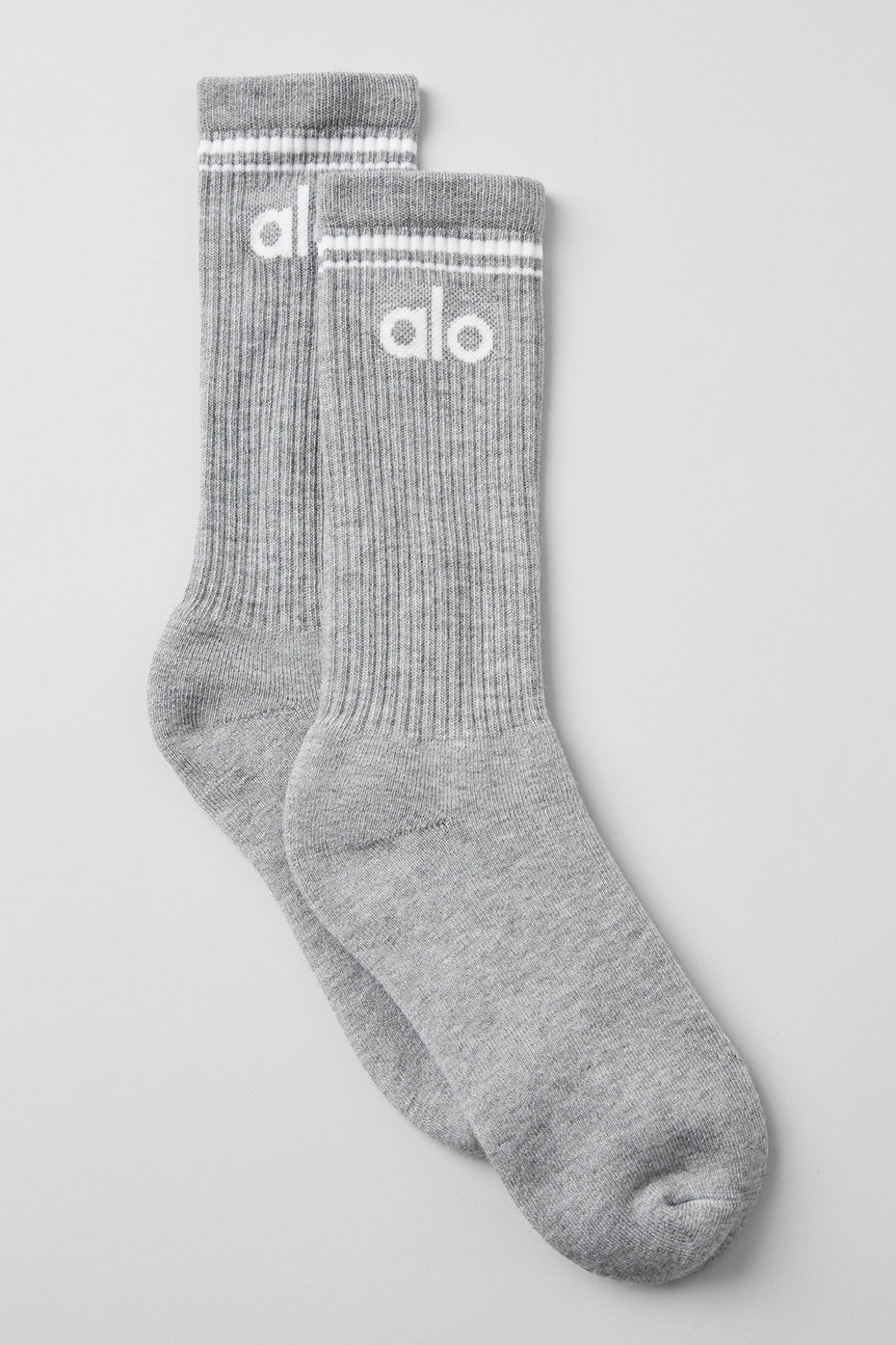 Unisex Throwback Sock - Athletic Heather Grey/White image 1