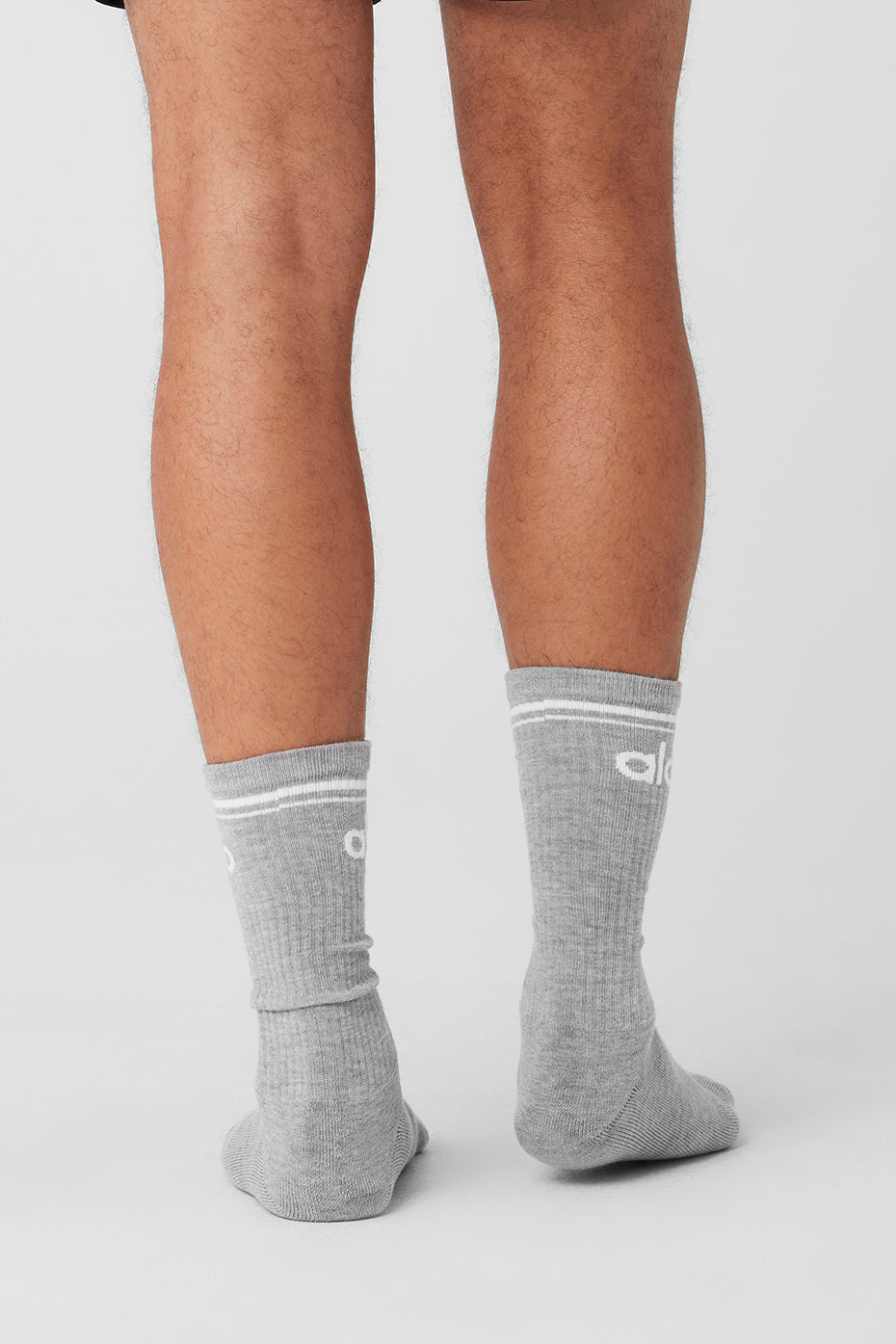 Unisex Throwback Sock - Athletic Heather Grey/White image 4