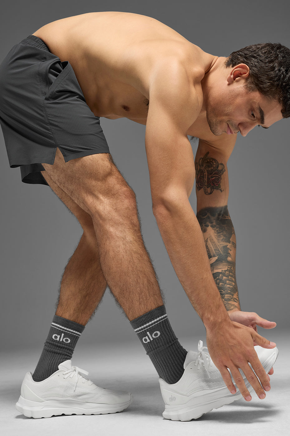Unisex Throwback Sock - Anthracite/White image 3