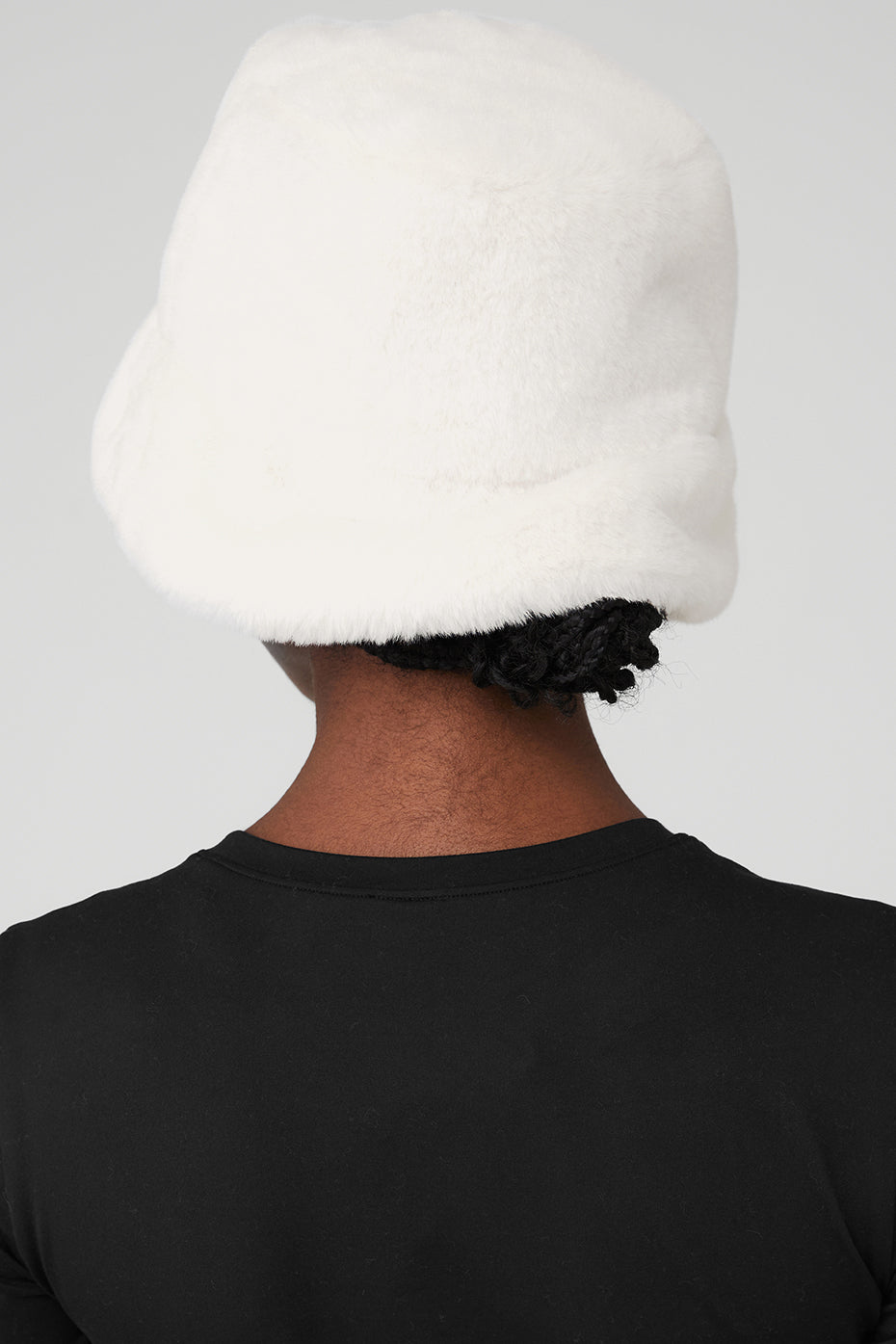 Faux Fur Bucket Hat - Ivory image 4