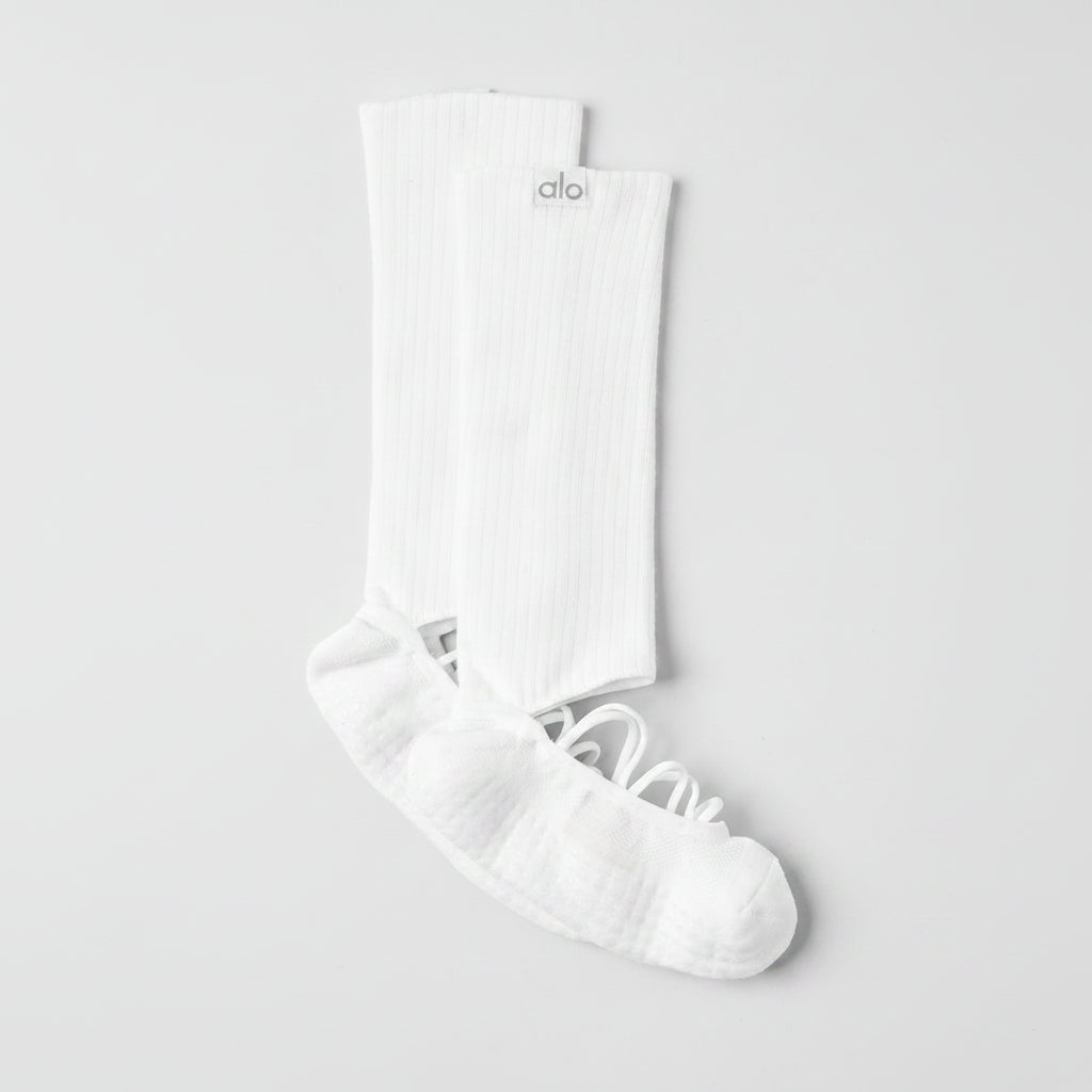Women's Strappy Siren Grip Sock - White image 1