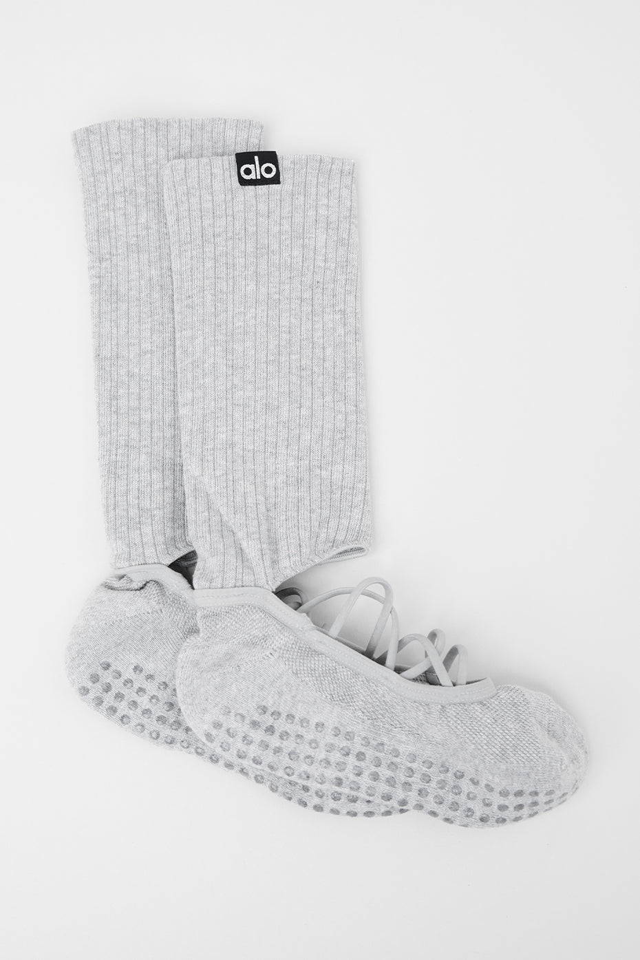 Women's Strappy Siren Grip Sock - Athletic Heather Grey image 2