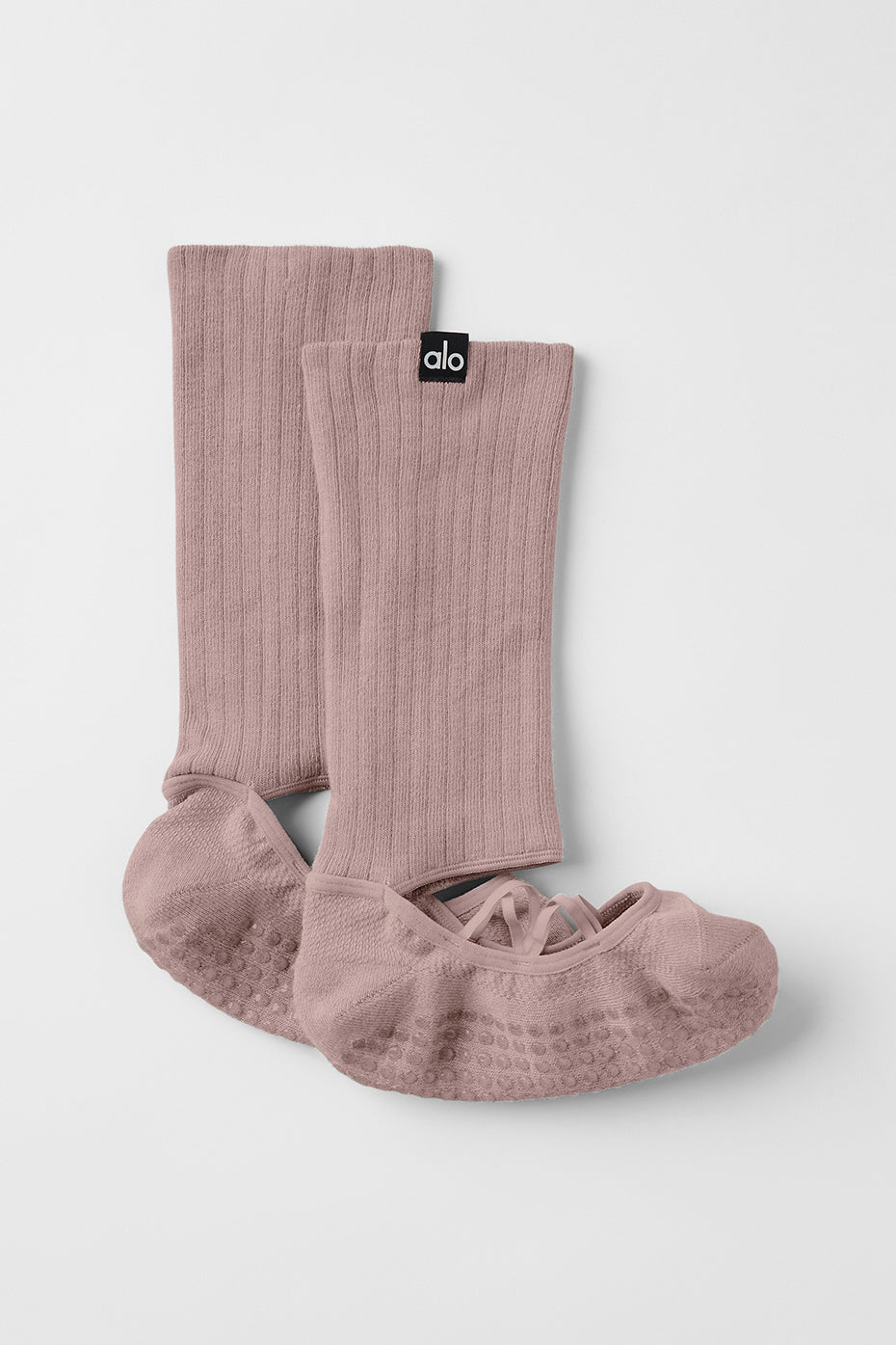 Women's Strappy Siren Grip Sock - Taupe image 1