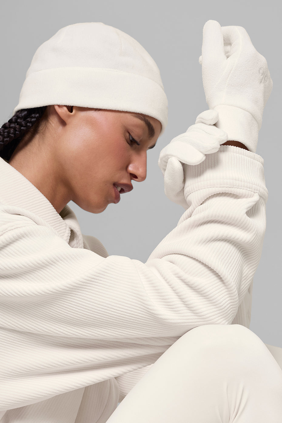 Performance Fleece Glove - Ivory/Ivory image 2