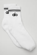 Unisex Half-Crew Throwback Sock - White/Black image 1
