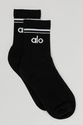 Unisex Half-Crew Throwback Sock - Black/White image 1