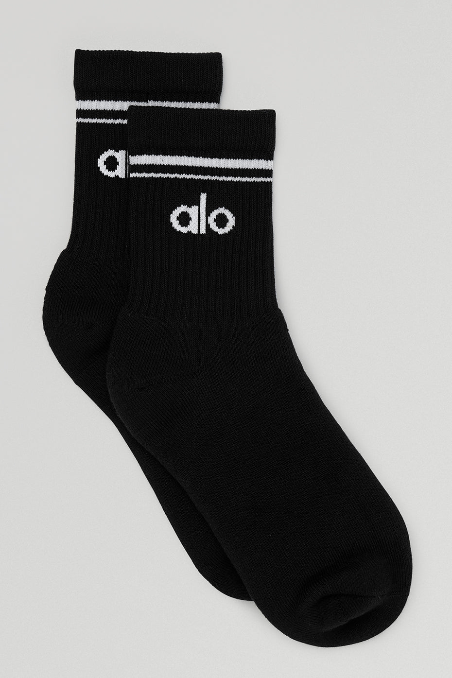 Unisex Half-Crew Throwback Sock - Black/White image 1
