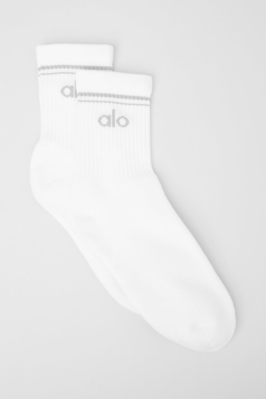 Unisex Half-Crew Throwback Sock - White/Titanium image 1