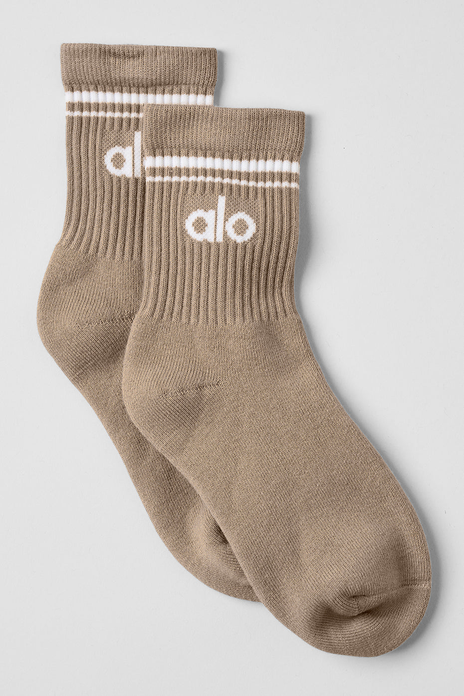 Unisex Half-Crew Throwback Sock - Gravel/White image 1