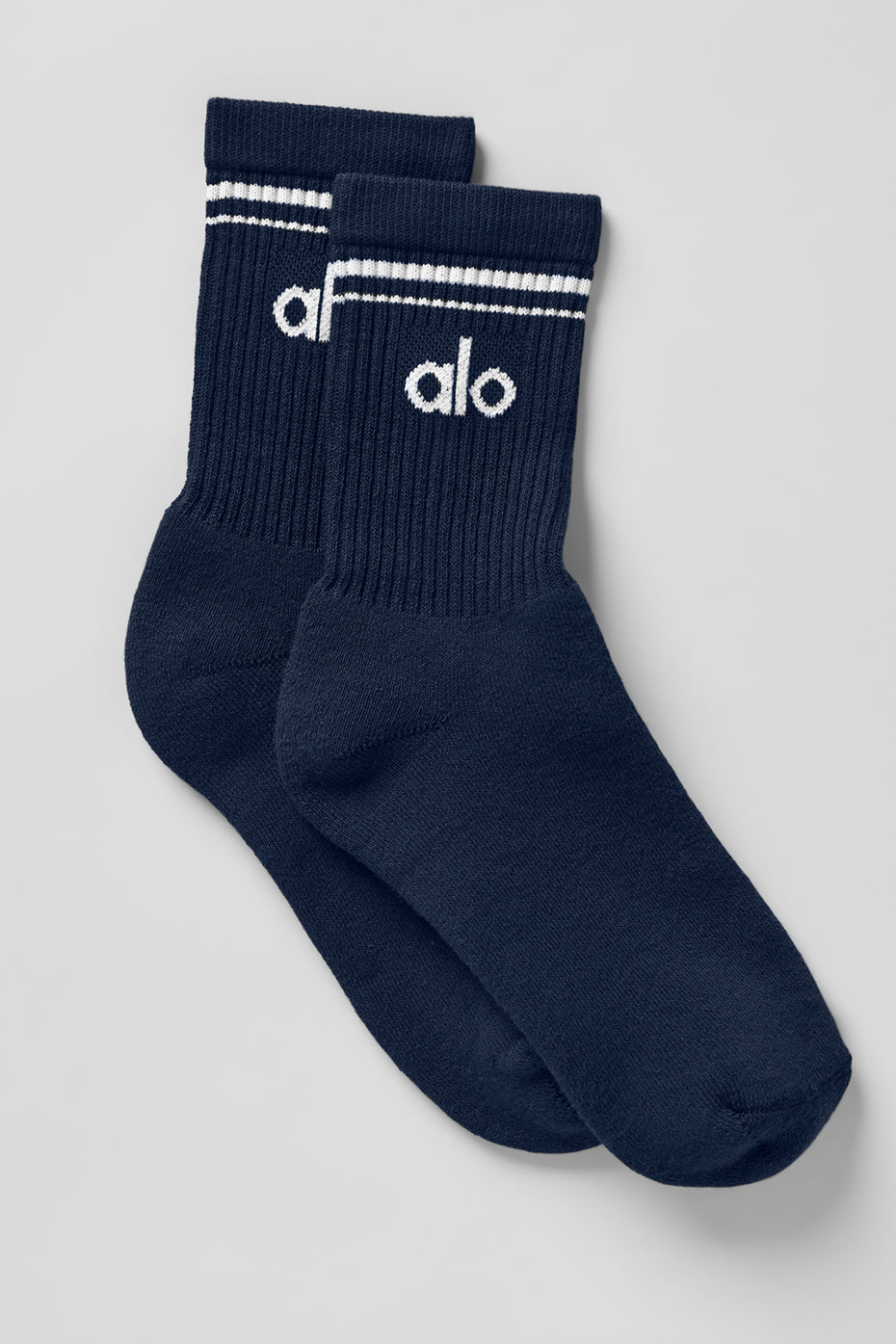 Unisex Half-Crew Throwback Sock - Navy/White image 1