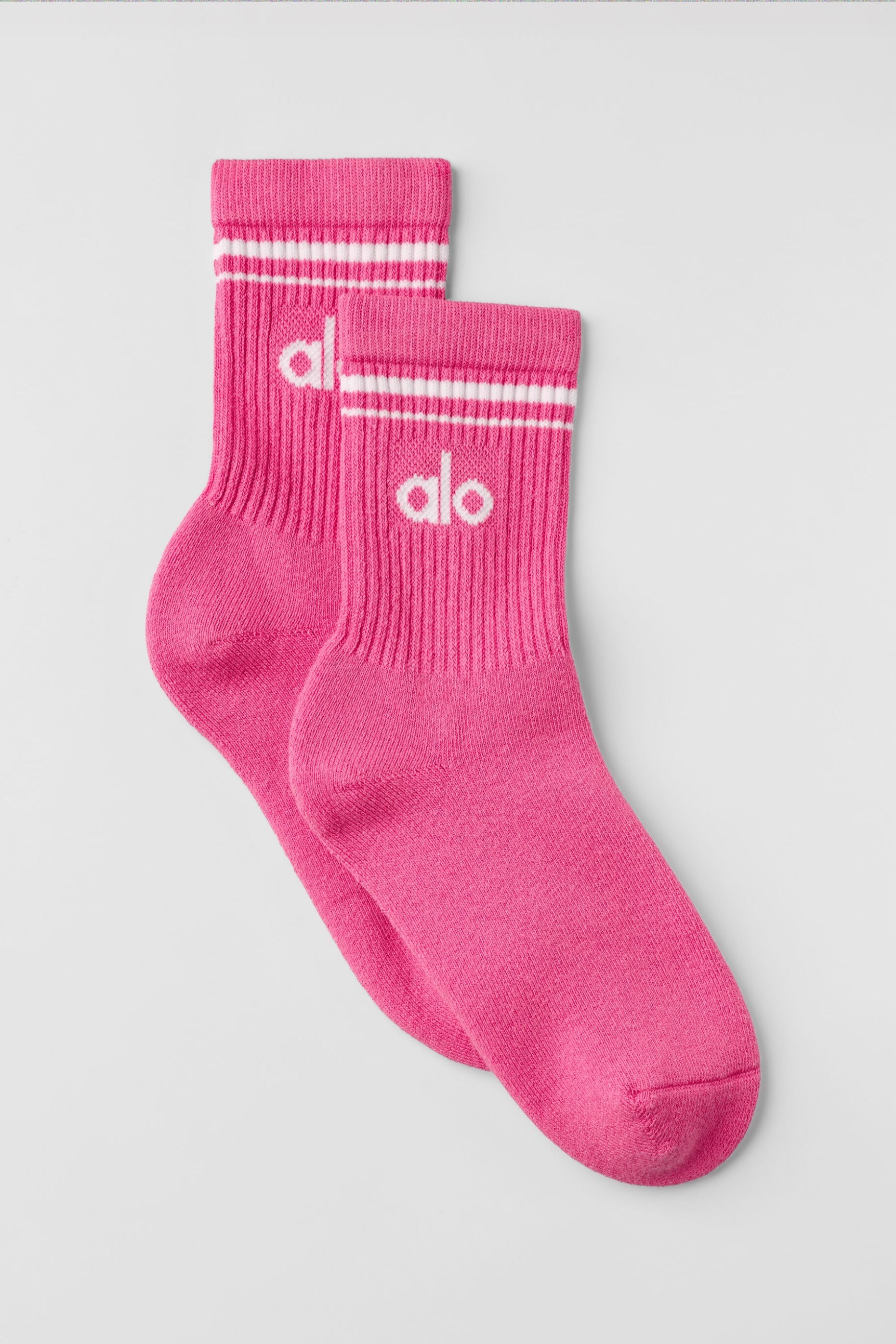 Unisex Half-Crew Throwback Sock - Paradise Pink/White image 1