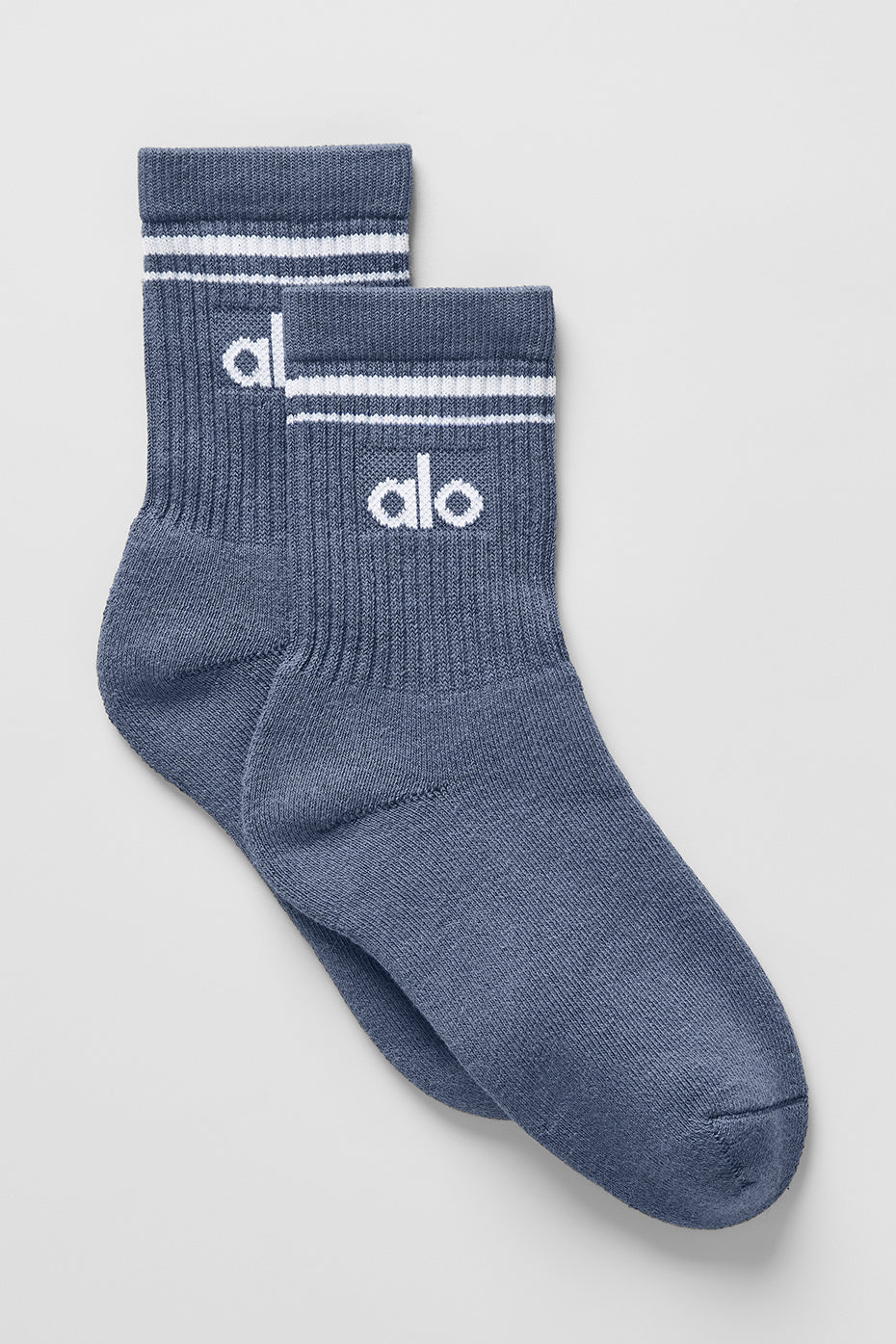 Unisex Half-Crew Throwback Sock - Bluestone/White image 1