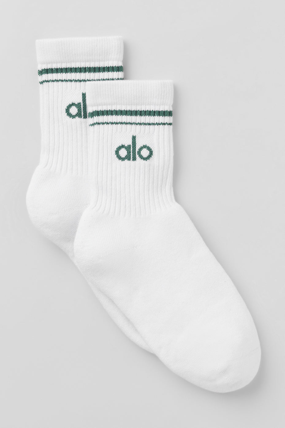 Unisex Half-Crew Throwback Sock - White/Clover Green image 1