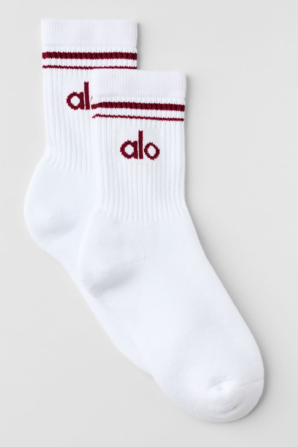 Unisex Half-Crew Throwback Sock - White/Summer Romance Red image 1