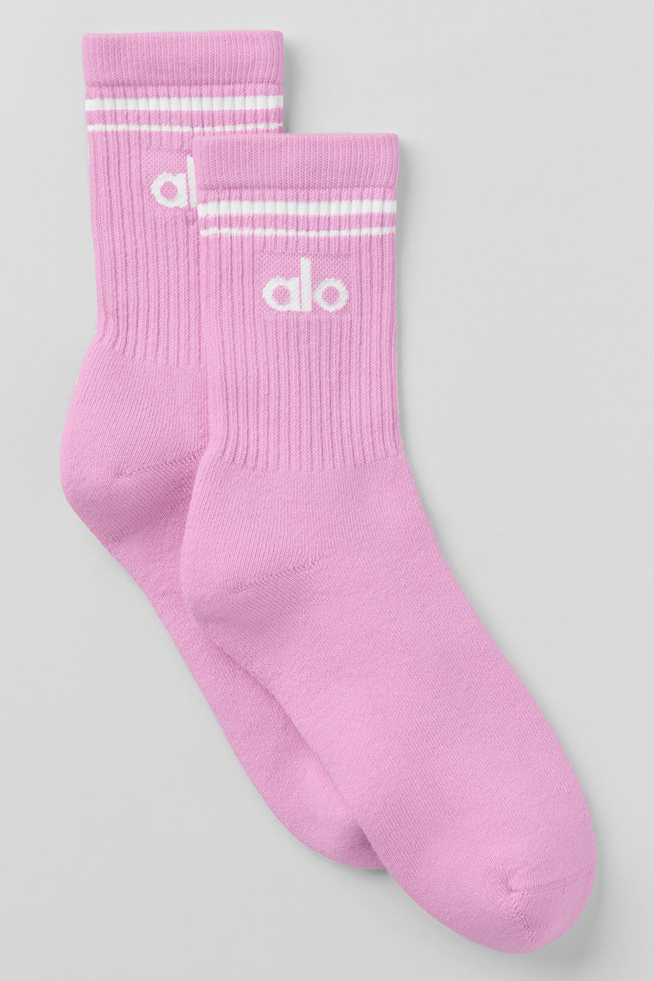 Unisex Half-Crew Throwback Sock - Candy Heart Pink/White image 1