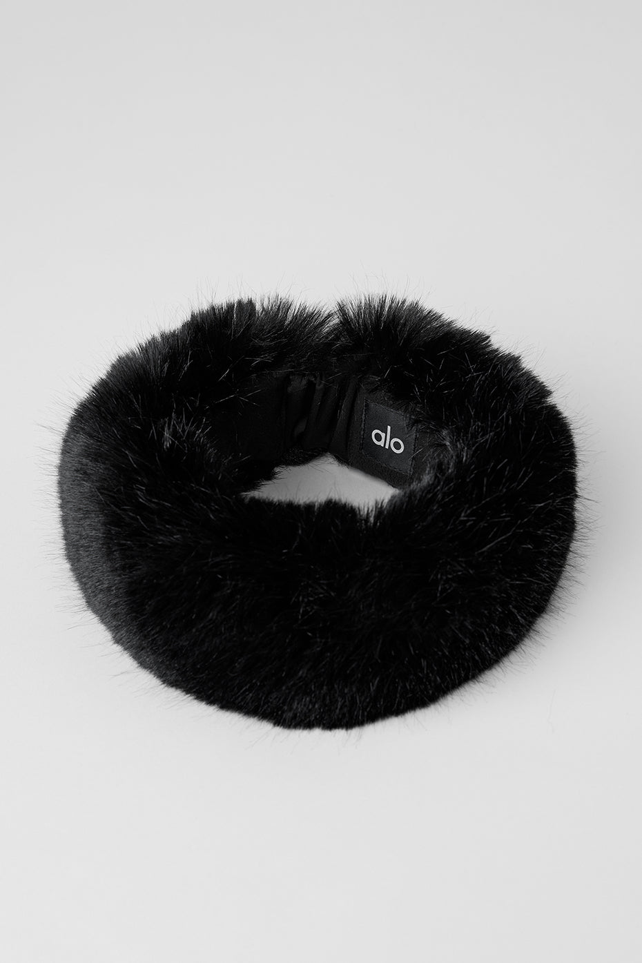 Opulent Faux Fur Wintersun Headband - Black image 2