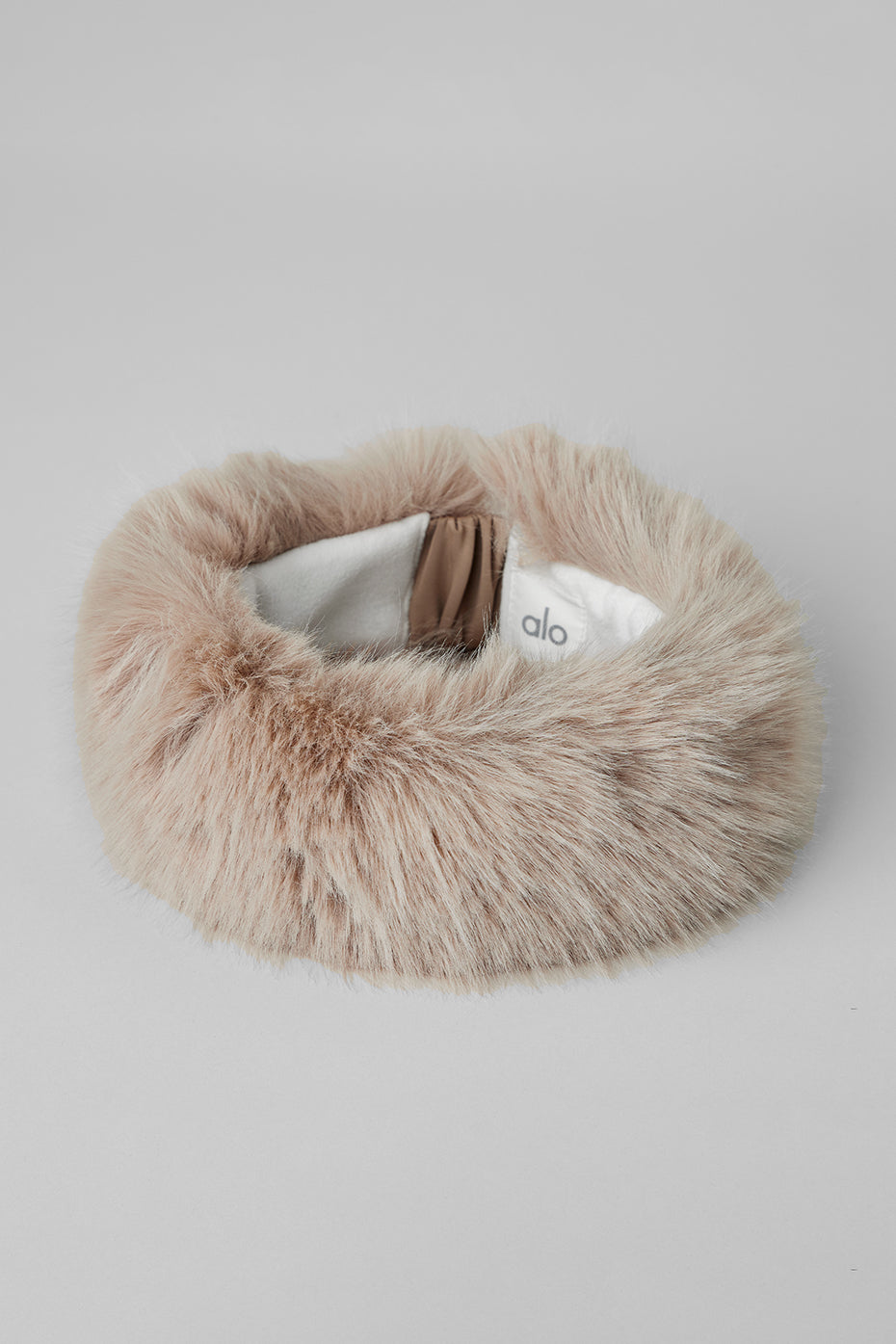 Opulent Faux Fur Wintersun Headband - Oat image 2