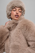 Opulent Faux Fur Wintersun Headband - Oat image 1