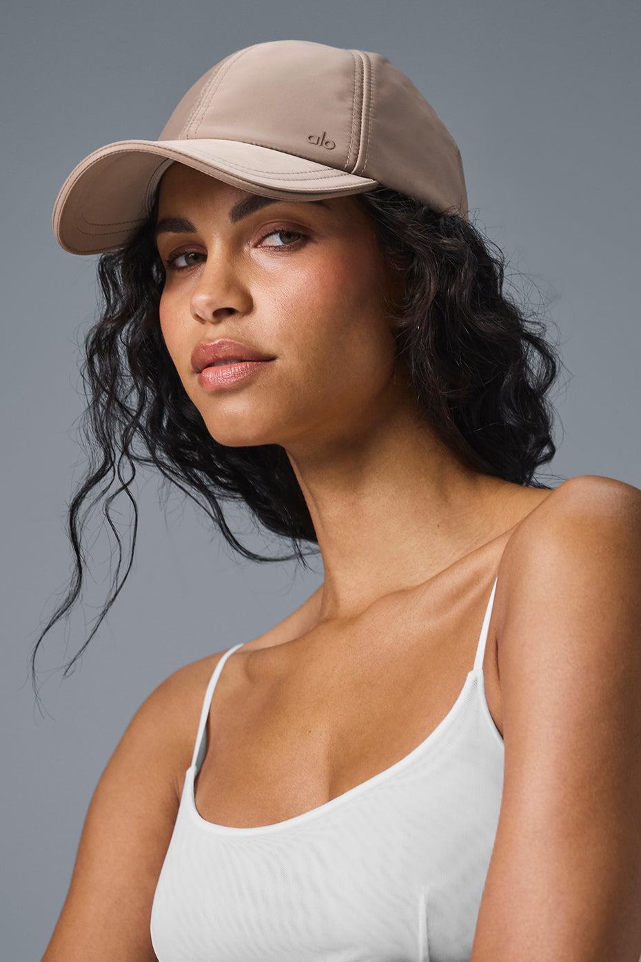 Satin Off-Duty Cap - Taupe Satin image 5