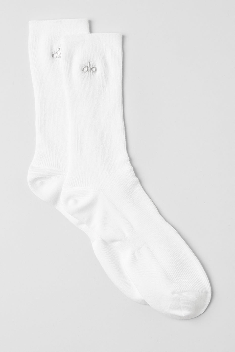 Unisex Half-Crew Understated Sock - White image 1