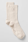 Unisex Half-Crew Understated Sock - Bone image 1