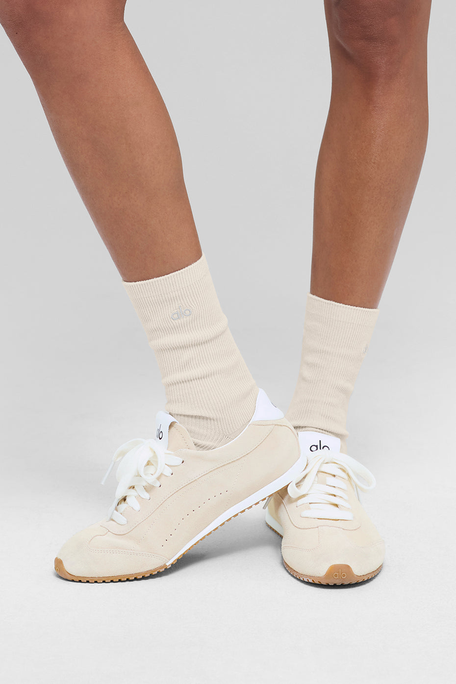 Unisex Half-Crew Understated Sock - Bone image 2