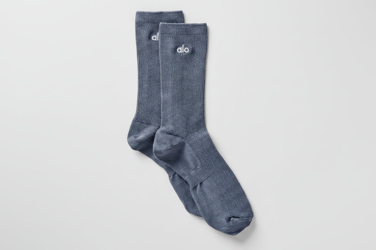 Unisex Half-Crew Understated Sock - Bluestone image 1
