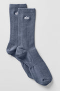 Unisex Half-Crew Understated Sock - Bluestone image 1