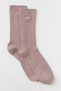 Unisex Half-Crew Understated Sock - Taupe image 1