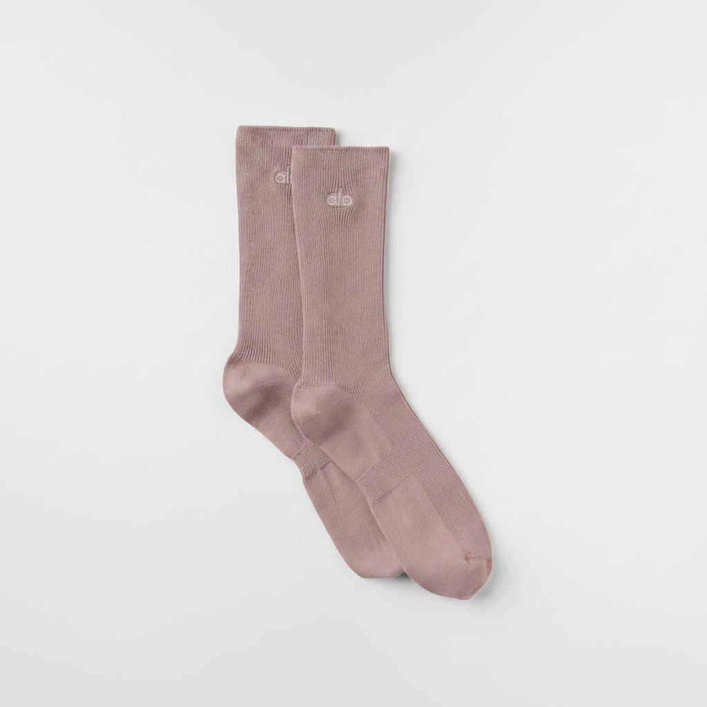 Unisex Half-Crew Understated Sock - Taupe image 1